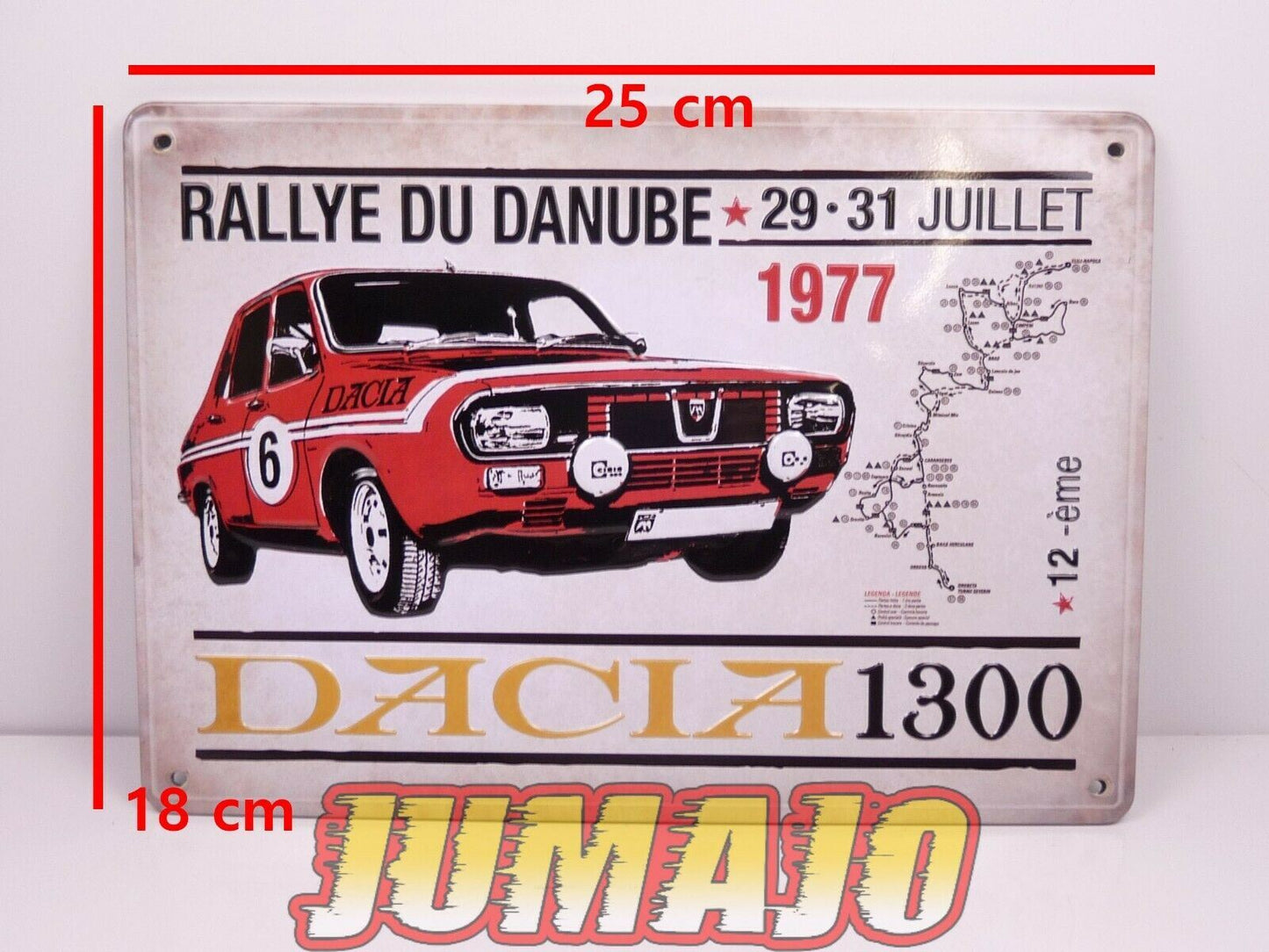 PB110 plaques Tôlée embossée DACIA 1300 (Renault 12) Rallye du danube 1977
