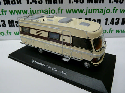 CC4 1/43 camping cars hachettes : MERCEDES HYMERMOBIL Type 650 - 1985