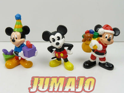 FIG27c lot 5 figurines PVC DISNEY BULLY 6cm MICKEY mouse JO Père Noël cadeau