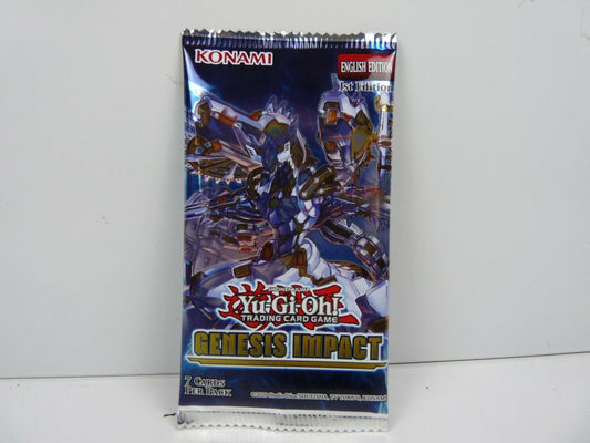 YU-GI-OH booster pack scellé Genesis Impact 1st edition English 7 cards game