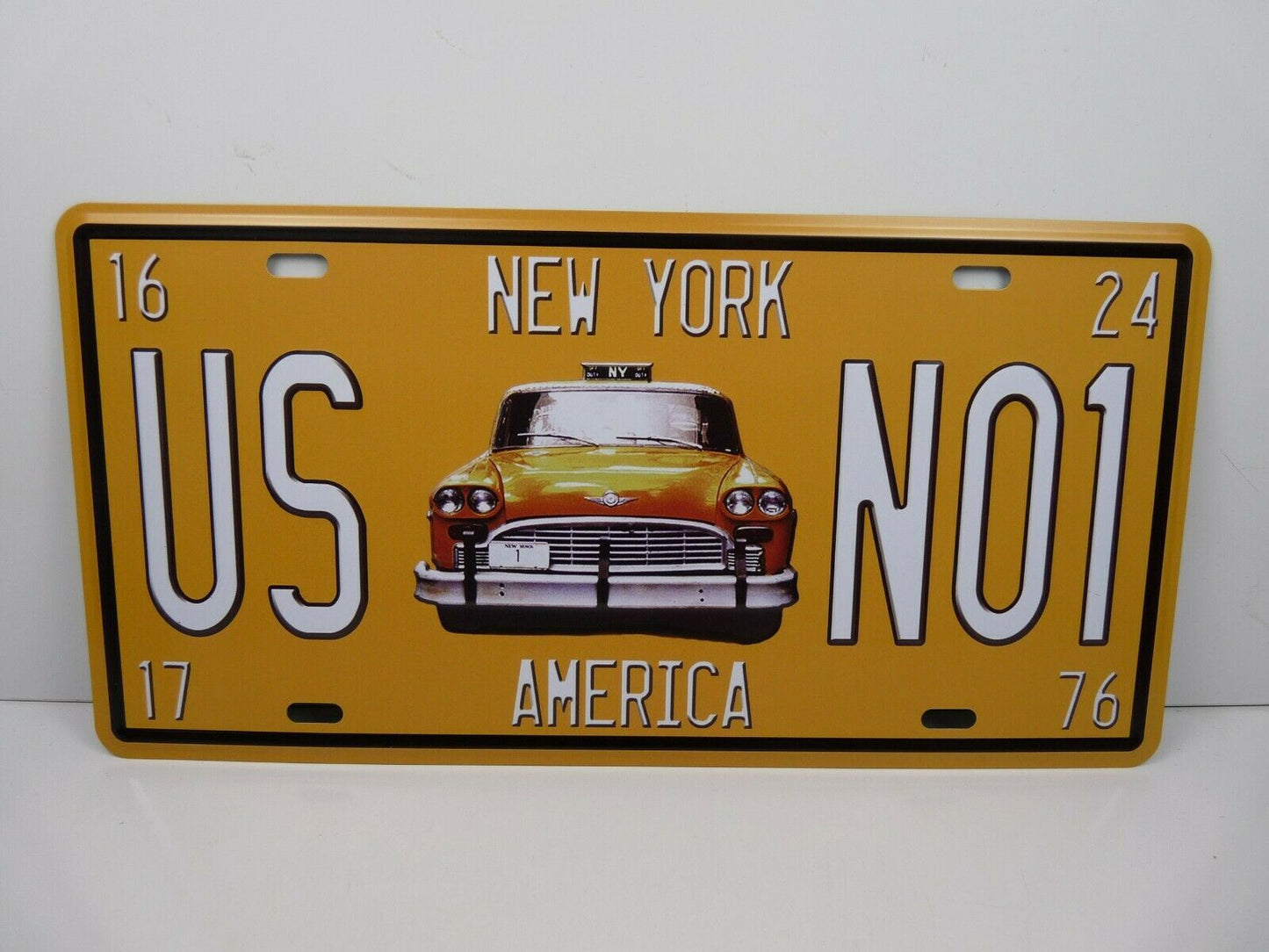 PA66 PLAQUES TOLEE vintage 15 X 30 cm : Taxi US New York America