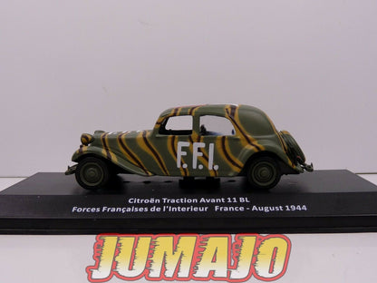TRA19 Voitures Militaires 1/43 ALTAYA WW2 : CITROËN TRACTION Avant 11 BL F.F.I. 1944