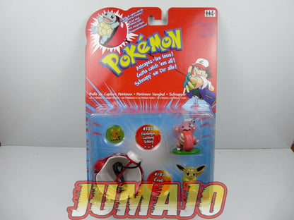 BLI38 2 Figurine Pokémon Battle Figures Excelangue #108 Evoli #133 Poké Ball