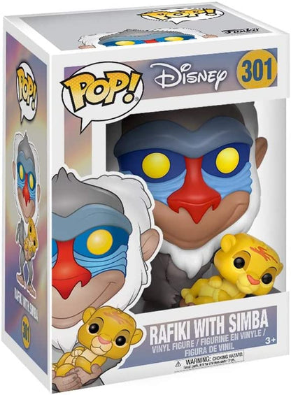 Figurine Vinyl FUNKO POP Disney : Rafiki with Simba #301