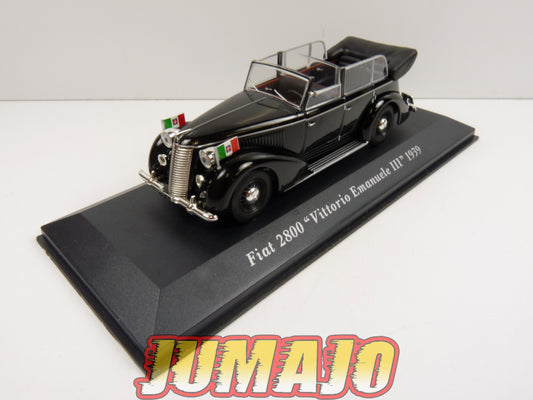 VC47 Voiture 1/43 IXO altaya Voitures d'autrefois : FIAT 2800 "Vittorio Emanuele III" 1939