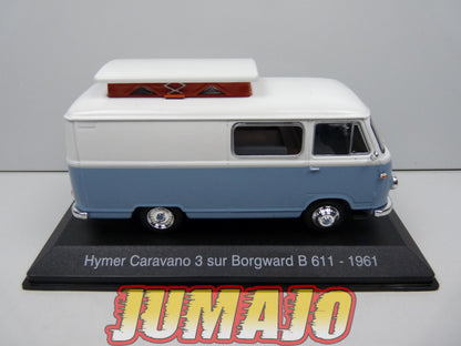 CC39 1/43 camping cars hachettes IXO : HYMER Caravano 3 sur Borgward B 611 1961
