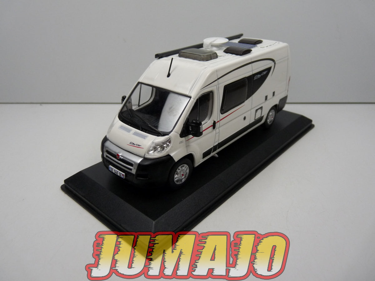 CC56 1/43 camping cars hachettes IXO : BÜRSTNER City car 600 Fiat 2009