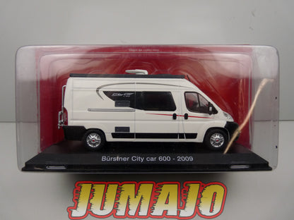 CC56 1/43 camping cars hachettes IXO : BÜRSTNER City car 600 Fiat 2009
