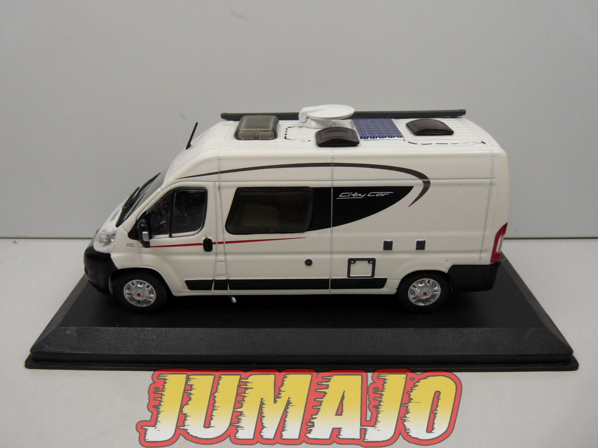 CC56 1/43 camping cars hachettes IXO : BÜRSTNER City car 600 Fiat 2009