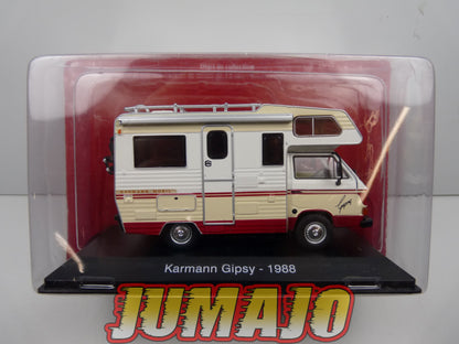 CC58 1/43 camping cars hachettes IXO : Volkswagen T3 Karmann Gipsy 1988