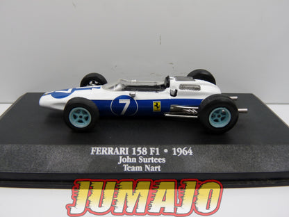 F1F8 voiture atlas 1/43 F1 Ferrari Formule 1 champion : 158 F1 1964 #7 J Surtees