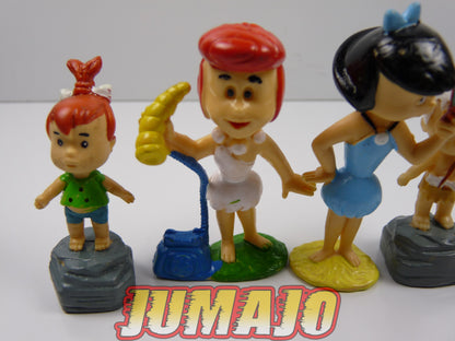 FIG35 lot 4 figurines PVC Hanna Barbera Miniland : Famille Pierrafeu