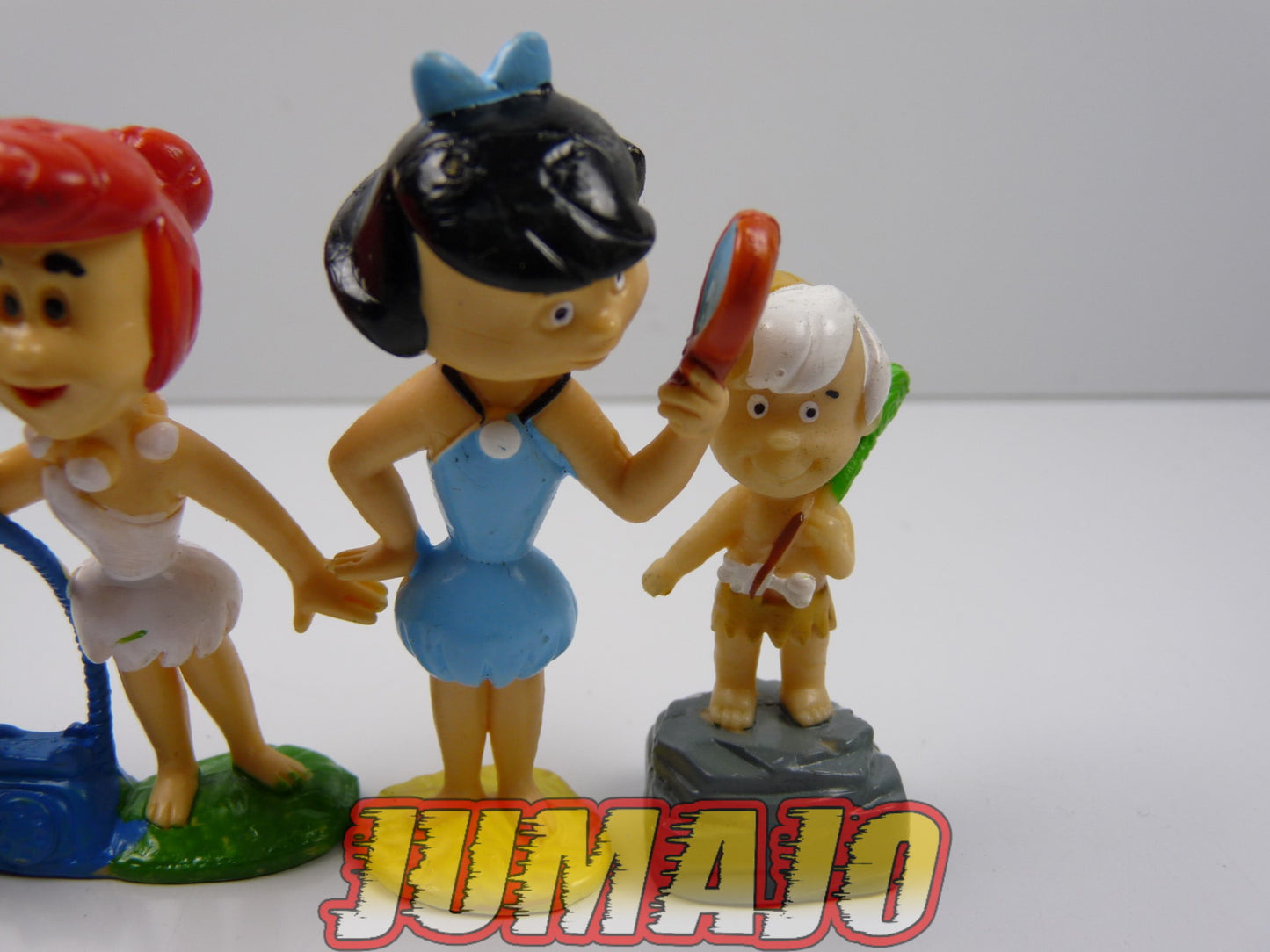 FIG35 lot 4 figurines PVC Hanna Barbera Miniland : Famille Pierrafeu