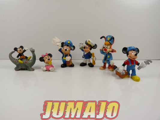 FIGZ lot 6 figurines PVC DISNEY BULLY 6cm : Mickey marin, courrier, outils, dinosaure