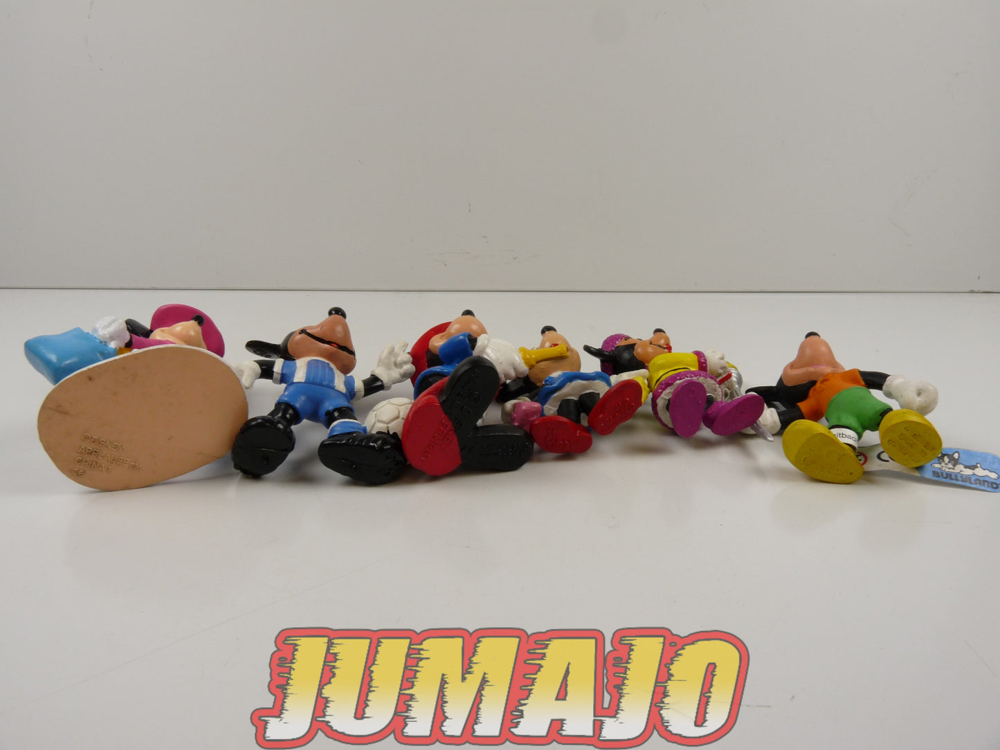 FIGZ lot 6 figurines PVC DISNEY COMICS SPAIN/BULLY 6cm : Mickey football, pompier, JO, Minnie