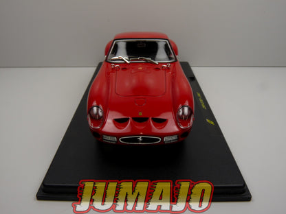 FVQ10 Voiture 1/24 BURAGO HACHETTE FERRARI GT BOITE CASSÉE : 250 GTO 1962 Rouge