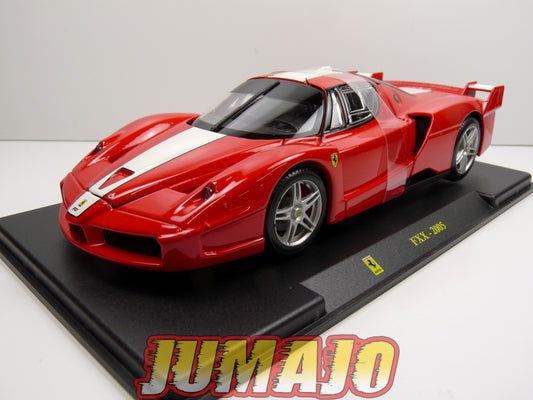 FVQ51 Voiture 1/24 BURAGO HACHETTE FERRARI GT : FXX 2005 Rouge et Blanche