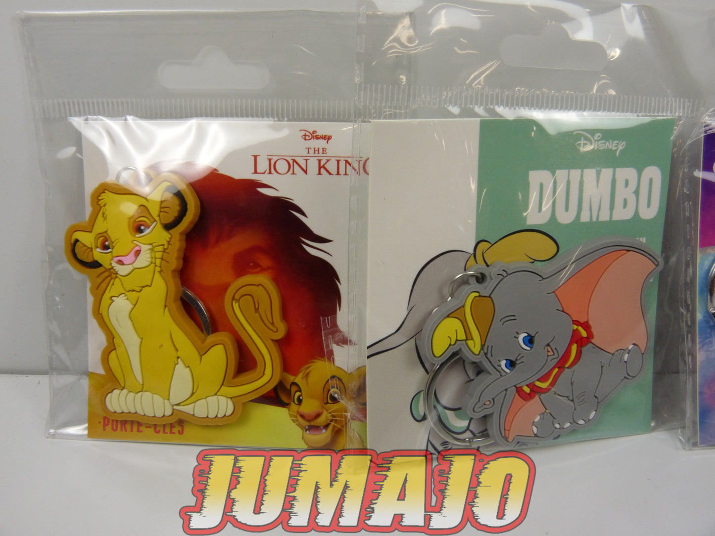 FIG85 Lot 4 Porte Cles KIDS Disney : Simba Dumbo Cendrillon Belle