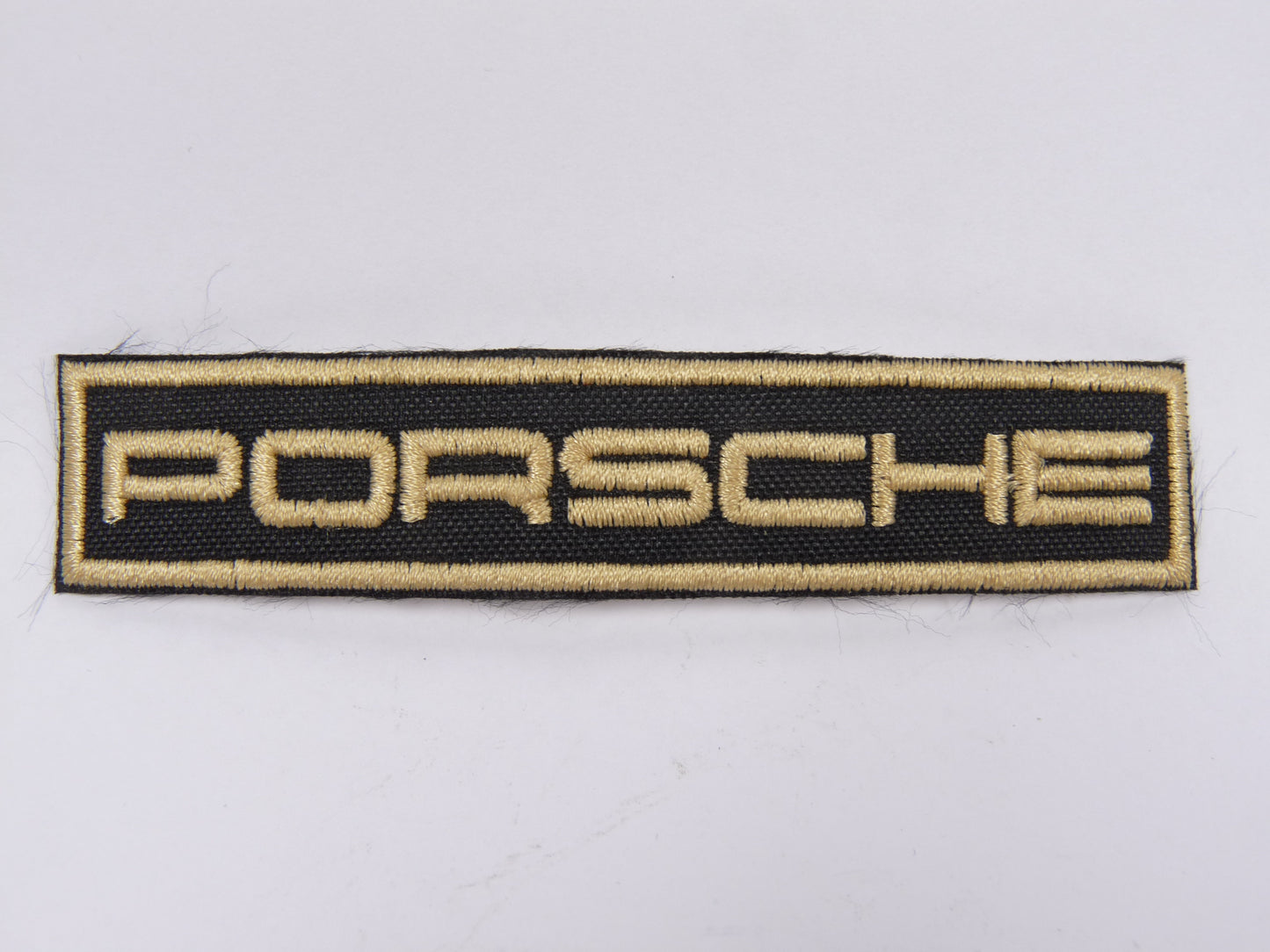 PTC114 Patch brodé thermocollé : logo Porsche ecriture largeur environ 9.7 cm hauteur environ 2 cm