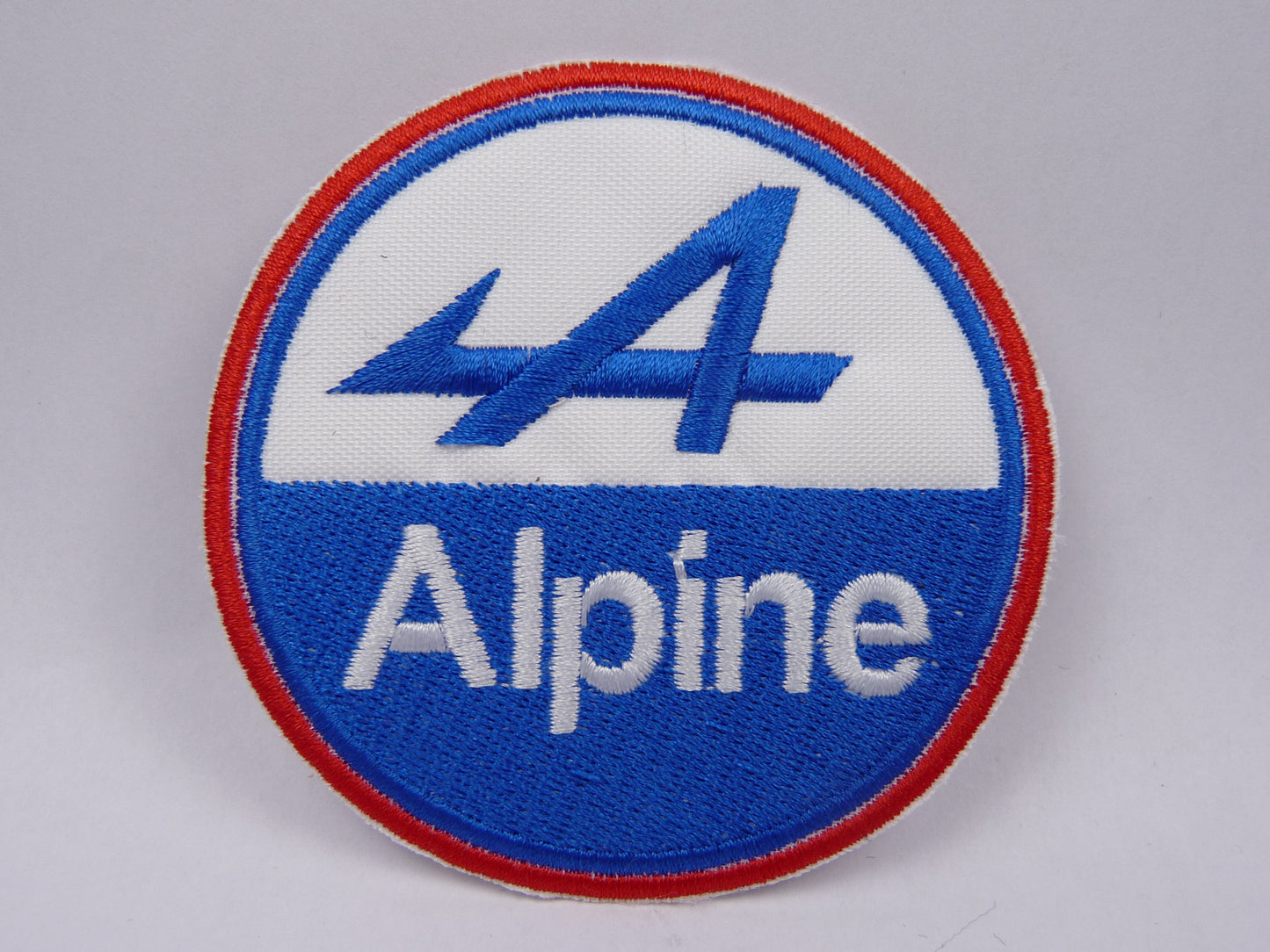 PTC24 Patch brodé thermocollé : logo Alpine Diamètre environ 7.7 cm