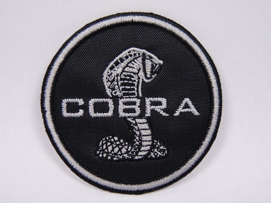 PTC46 Patch brodé thermocollé : logo Cobra Diamètre environ 7.3 cm