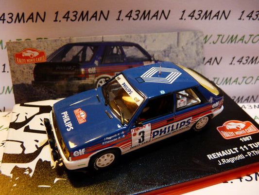 RMC13 1/43 IXO Altaya Rallye Monte Carlo : RENAULT 11 Turbo Ragnotti 1987 #3