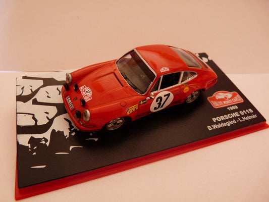 RMC51 1/43 IXO Altaya Rallye Monte Carlo : PORSCHE 911 S Waldegard 1969 #37