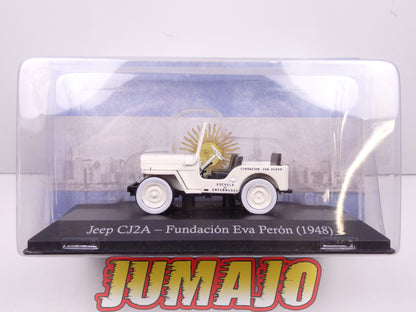 SER37 Voiture 1/43 SALVAT Vehiculos Servicios :  JEEP CJ2A Willys - Fundacion Eva Peron (1948)