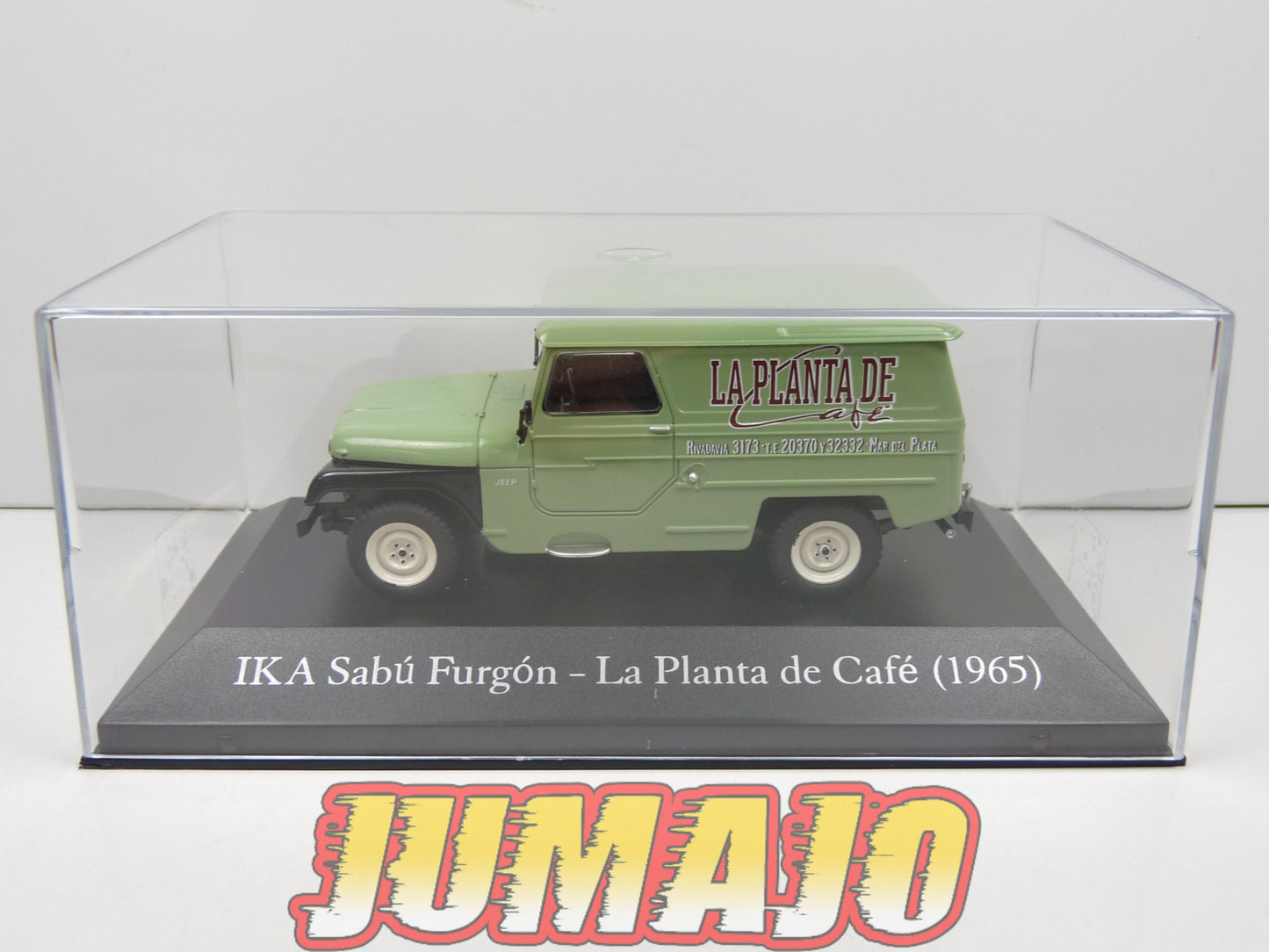 SER49 Voiture 1/43 SALVAT Vehiculos Servicios :  IKA Sabu Furgon JEEP Willys - La Planta de Café (1965)