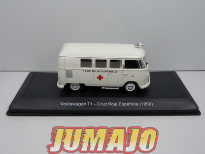 SSP21 1/43 SALVAT véhicules ESPAGNE : Volkswagen T1 Croix rouge ambulance 1956