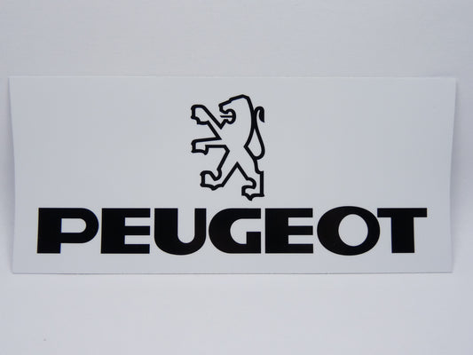 STK12 Sticker Autocollant : logo Peugeot Rectangle Largeur 18 cm hauteur 8 cm