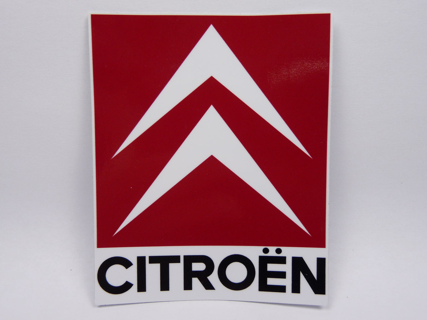 STK15 Sticker Autocollant : logo Citroën Rectangle Largeur 8 cm hauteur 10 cm