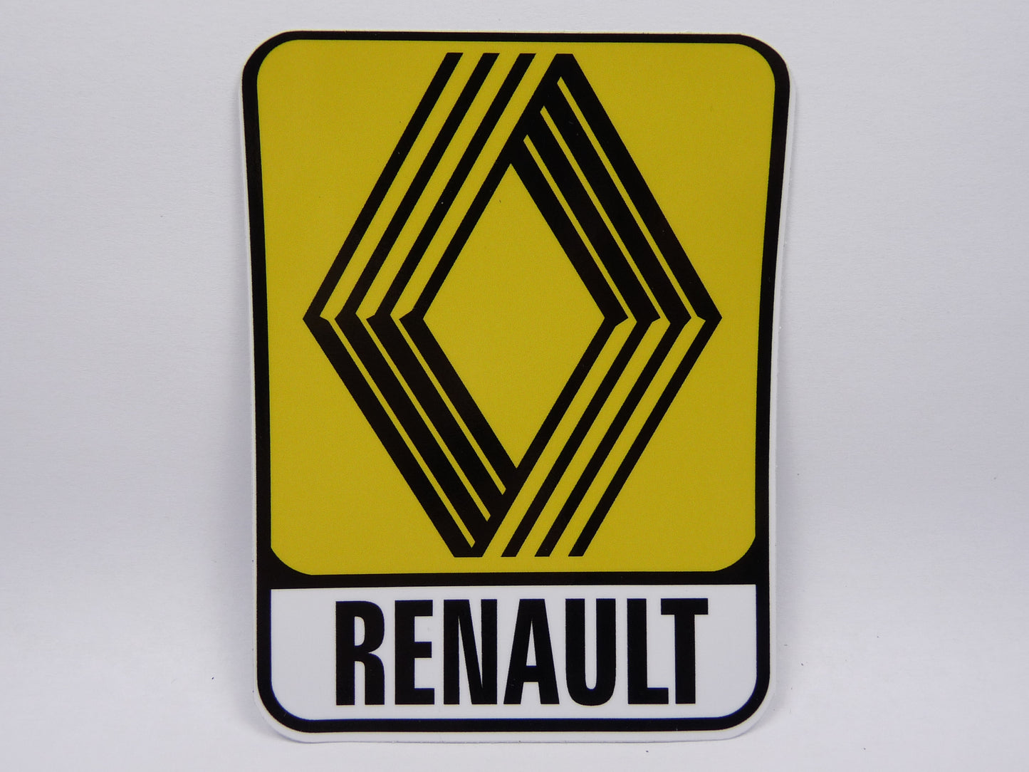 STK17 Sticker Autocollant : logo RENAULT Rectangle Largeur 8.4 cm hauteur 11.1 cm