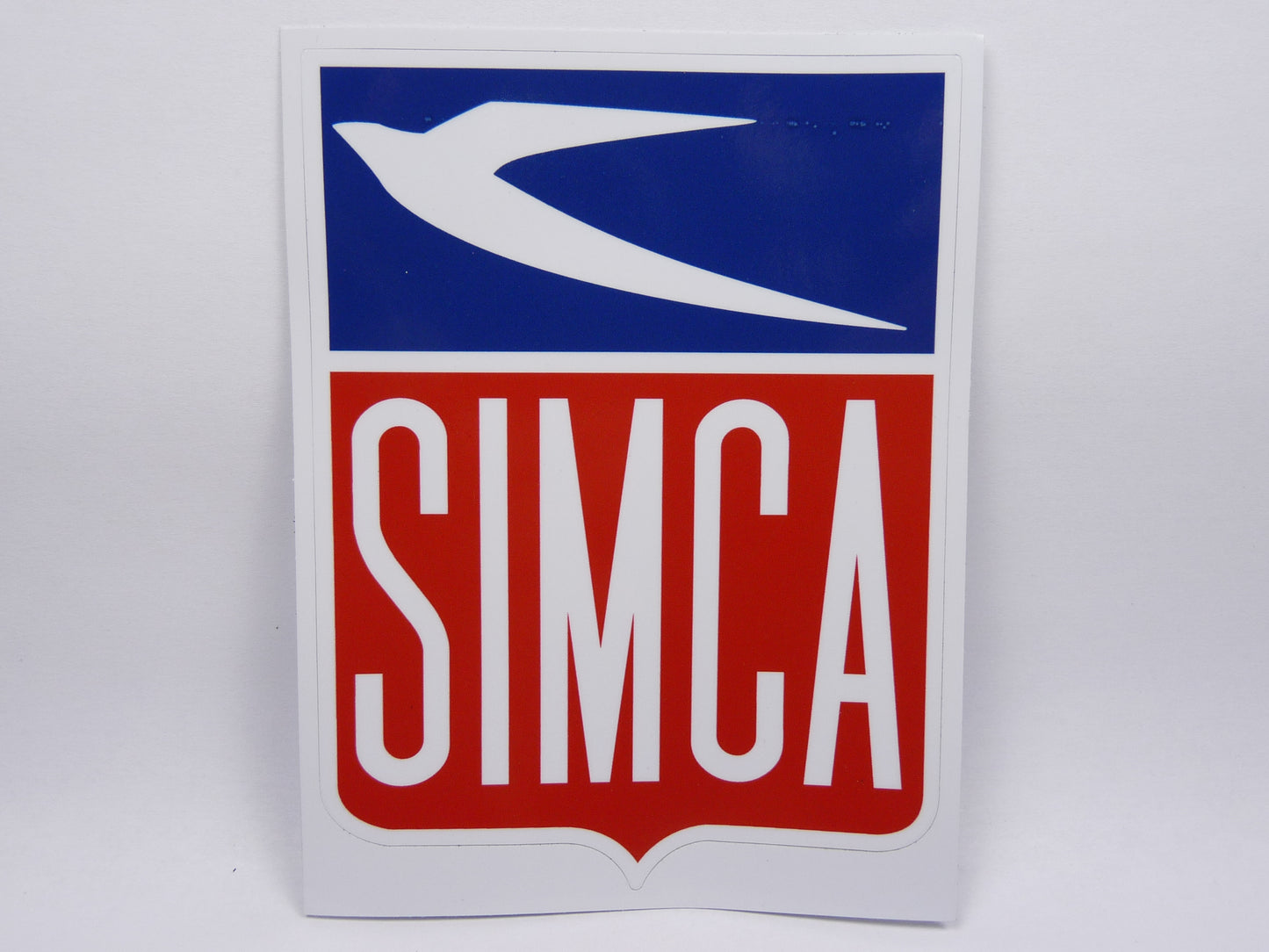 STK20 Sticker Autocollant : logo Simca écusson Largeur 9.75 cm hauteur 13 cm