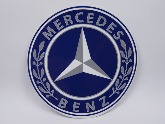 STK3 Sticker Autocollant : logo Mercedes rond bleu Diamètre environ 10.2 cm