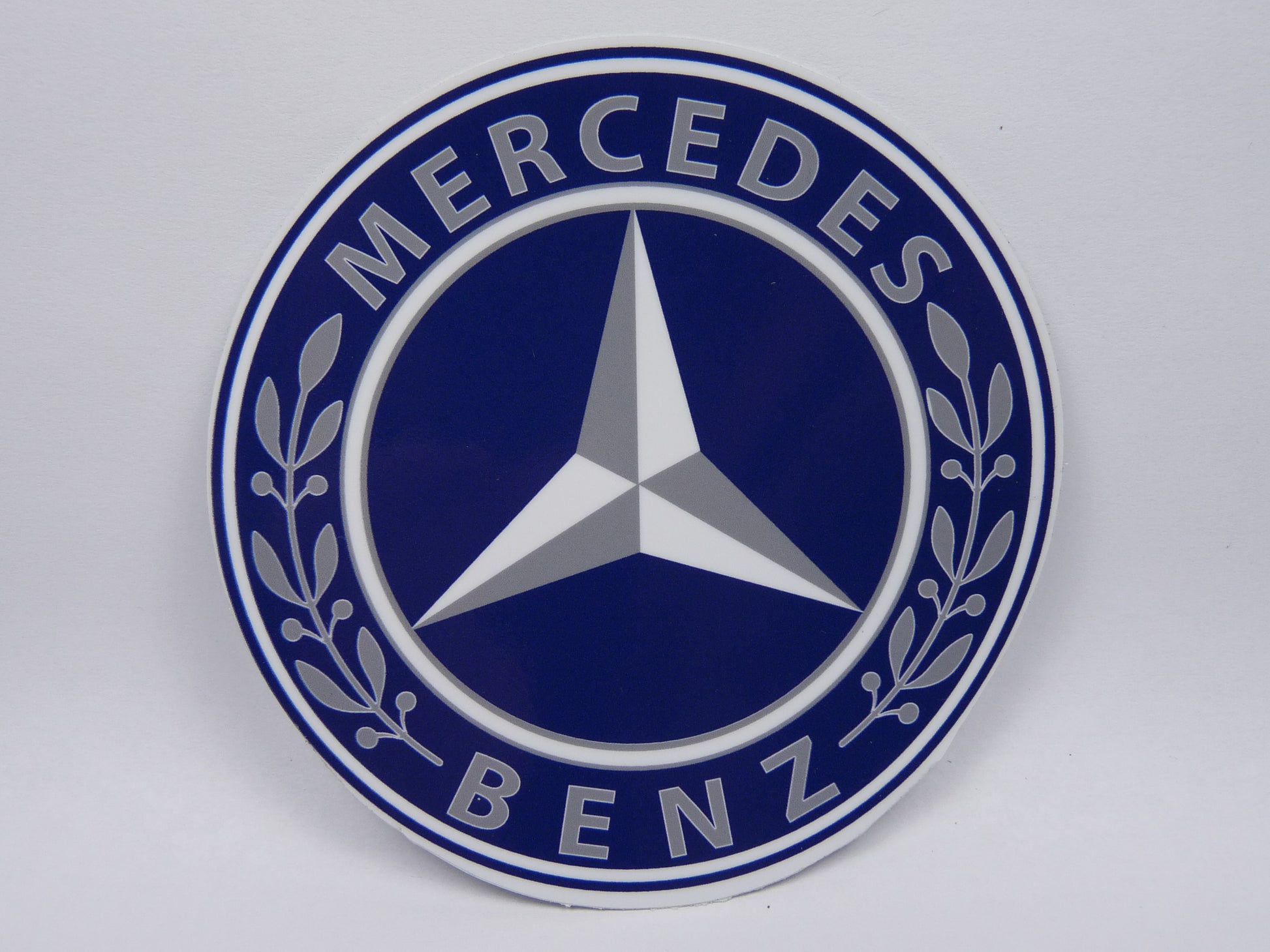STK3 Sticker Autocollant : logo Mercedes rond bleu Diamètre environ 10 –  Jumajo
