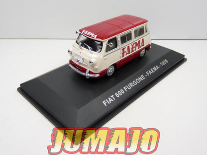 VCE27 1/43 IXO Commerciale Epoque : FIAT 600 Furgone - Faema 1956