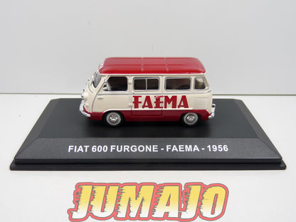 VCE27 1/43 IXO Commerciale Epoque : FIAT 600 Furgone - Faema 1956