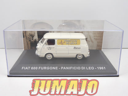 VCE37 1/43 IXO Commerciale Epoque : FIAT 600 Furgone - Panificio Di Leo 1961