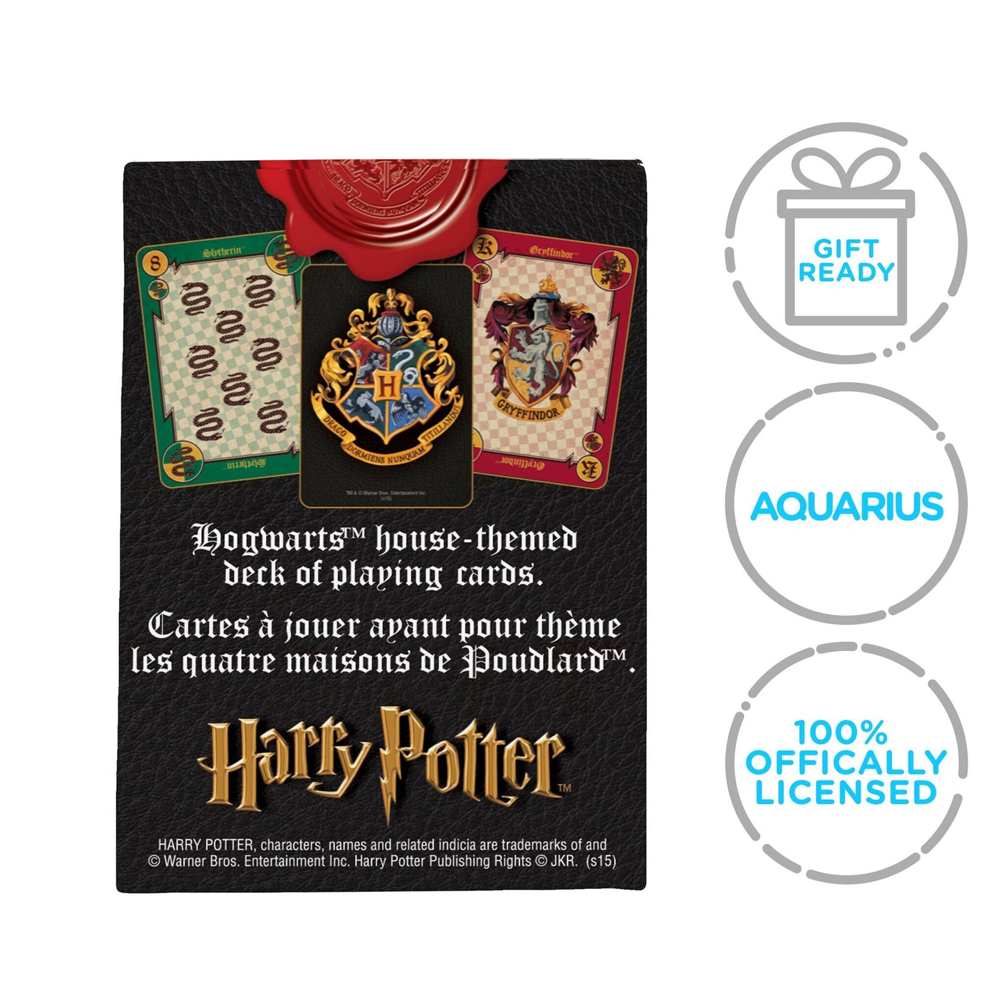 Jeu de Cartes Aquarius : Harry Potter Crests Hogwarts