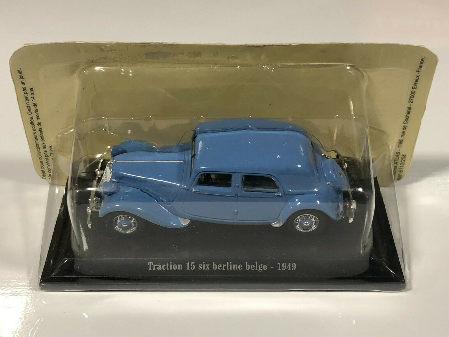 TRA58 voiture 1/43 atlas traction NOREV : Traction 15 Six berline belge - 1949