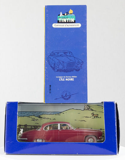 TIN40 Atlas 1/43 TINTIN en Voiture : Jaguar MkX 1962 L'île Noire *Occasion