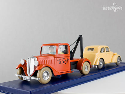 TIN24 Atlas 1/43 TINTIN : La Dépanneuse et la voiture accidentée *Occasion