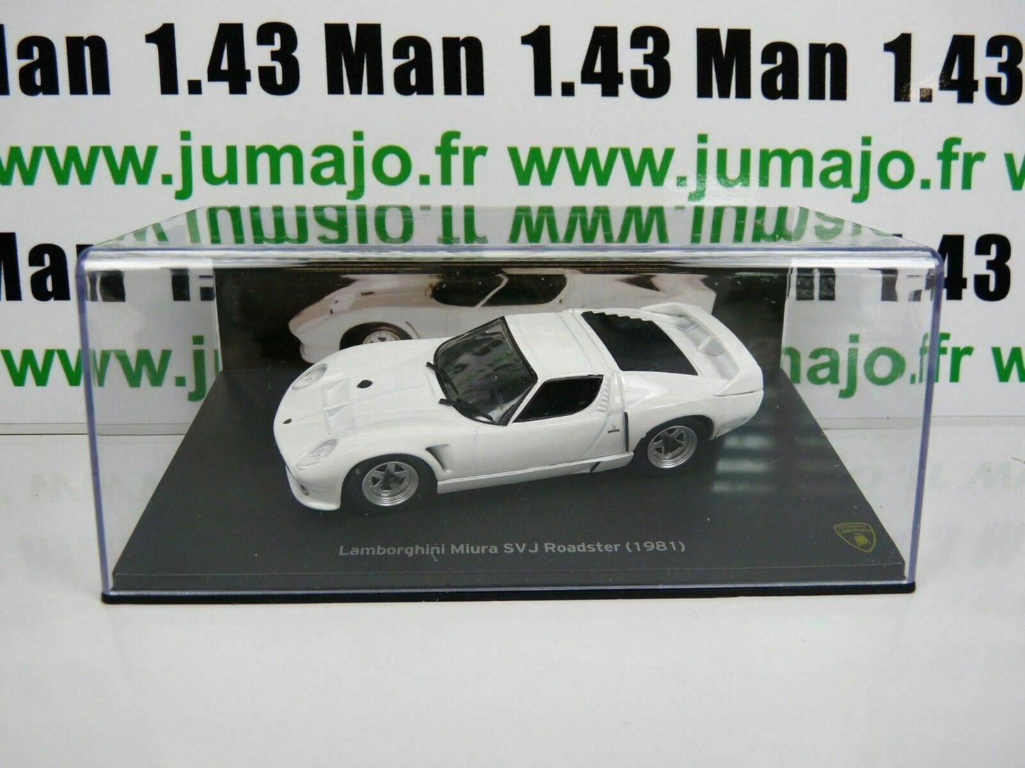 LB61 voiture 1/43 IXO LAMBORGHINI : Miura SVJ Roadster 1981 Blanche