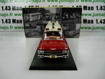 AMB2 1/43 IXO atlas AMBULANCE COLLECTION CADILLAC Miller Meteor 59 ghostbuster