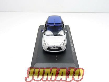 NOR20 VOITURE 1/43 NOREV : CITROEN DS3 Cabrio Gris alu toit bleu