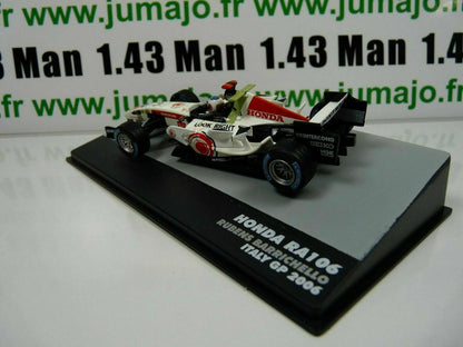 FOR21 voiture eaglemoss 1/43 F1 BRESIL Formule 1 HONDA RA106 R.Barrichello 2006