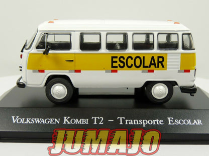 SBR1 1/43 IXO DéAgostini Véhicules Brésil Volkswagen kombi T2 Bus scolaire