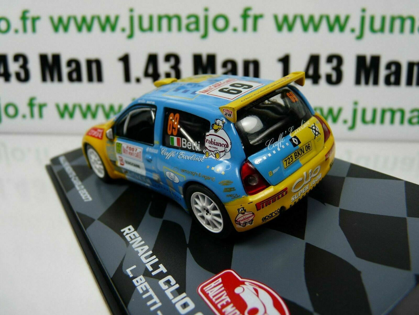 RMIT9 1/43 IXO Rallye Monte Carlo : RENAULT CLIO S1600 L.Betti / G.Agnese 2007