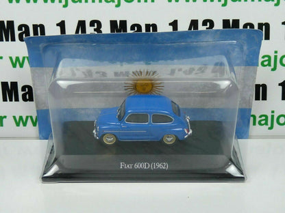 LOT 3 Voitures 1/43 IXO SALVAT: Fiat 600D 1962 Fitito, 600 1957 ARG4+PL13+RBA32